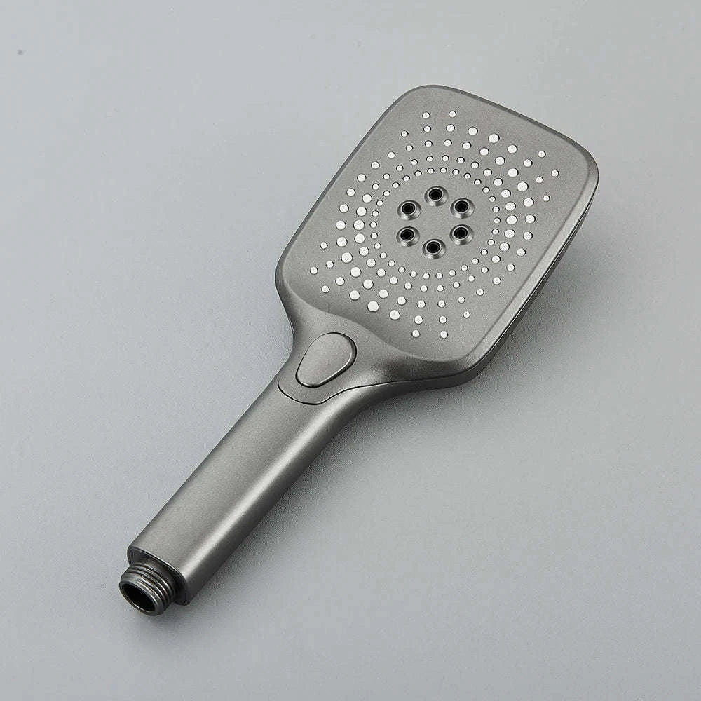 Black Digital Shower Set with Rainfall Head and Hand Shower-White / Poland