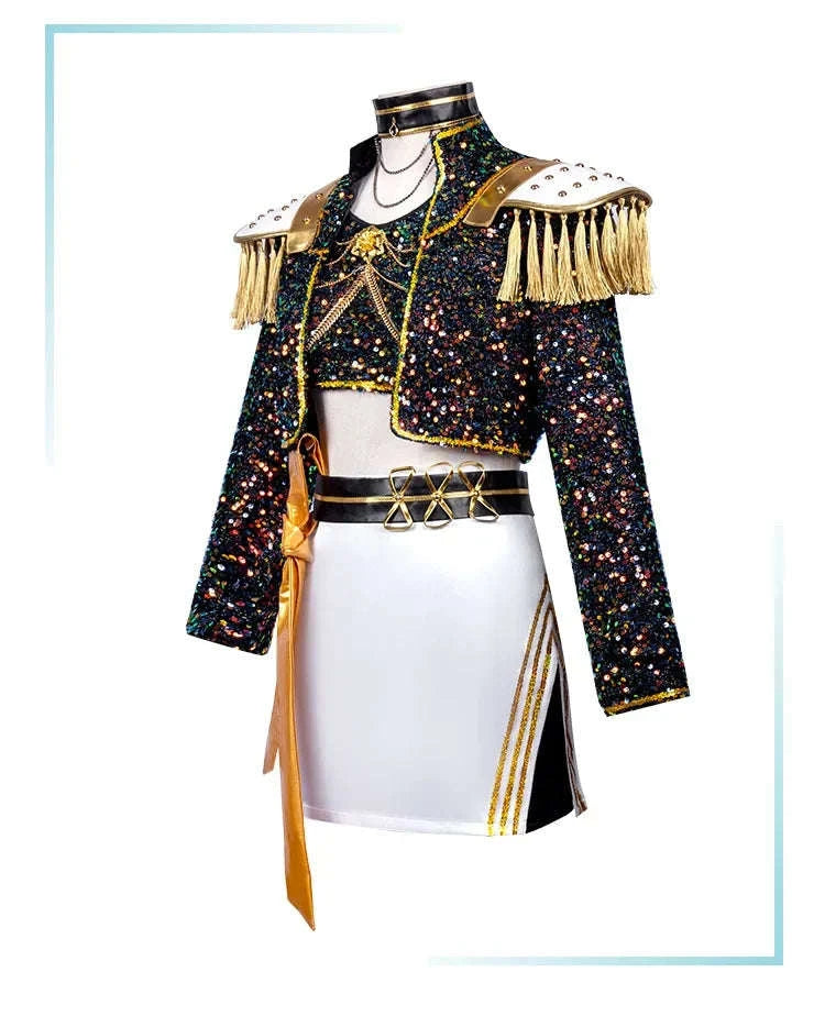 Black Gold Demon Hunters Cosplay Costume for Women-Zoey Costume / 130