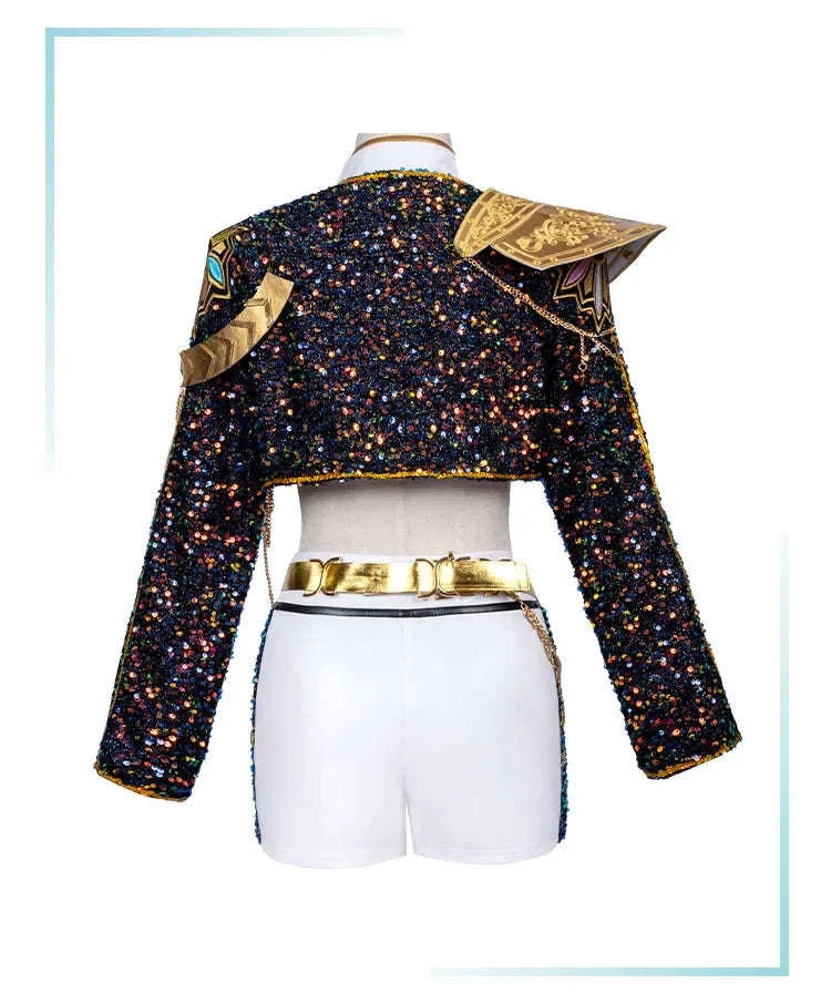 Black Gold Demon Hunters Cosplay Costume for Women-Zoey Costume / 130