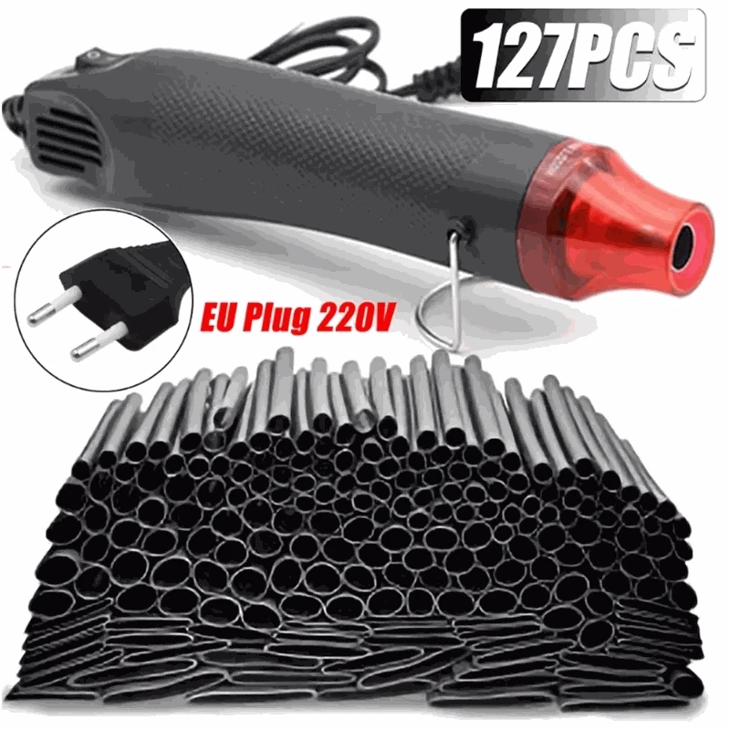 Black Heat Shrink Tube Kit-US-Plug 110V / Mixed-size / CHINA