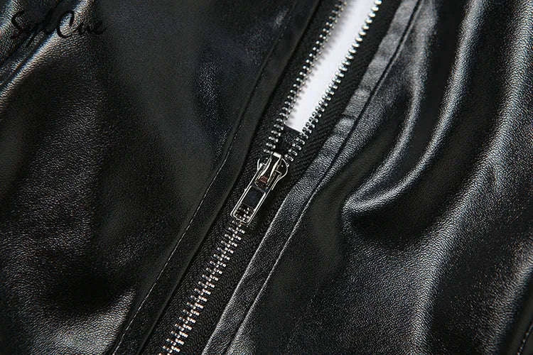 Black Matte Faux Leather Zipper Vest for Women – Sleek Street Style-black / S