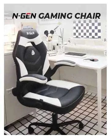 Black Mesh Office Chair with Lumbar Support, Swivel & Adjustable Height-Black / United States