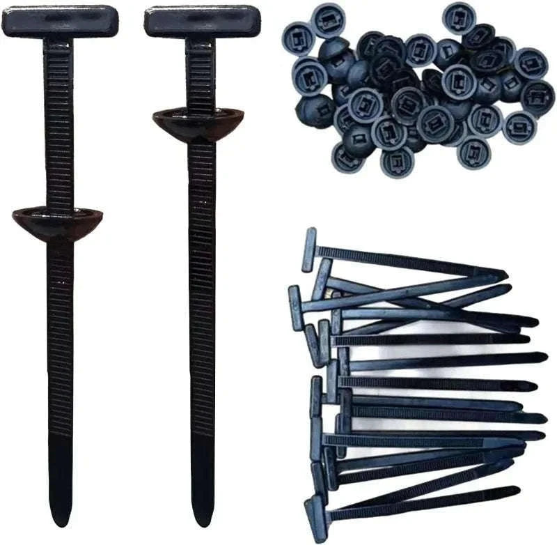 Black Nylon Self-Locking Cable Tie Buckles for Cable Management-10pcs