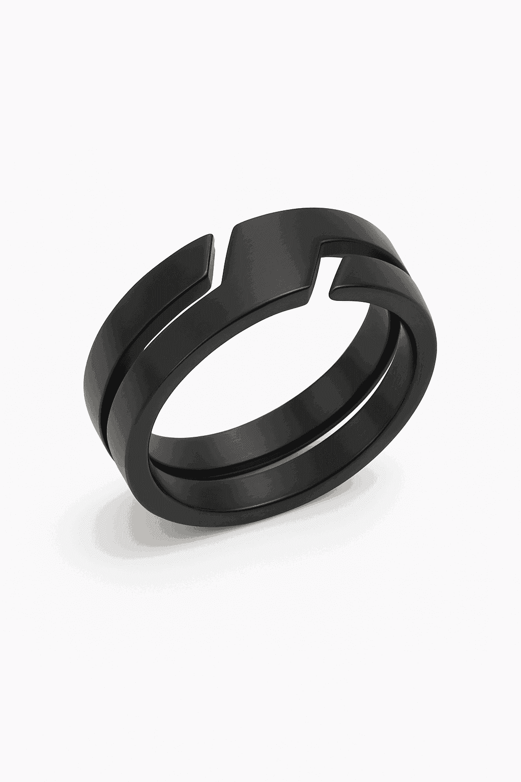 Black Stainless Steel Ring for Men and Women, 6mm-10 / Black