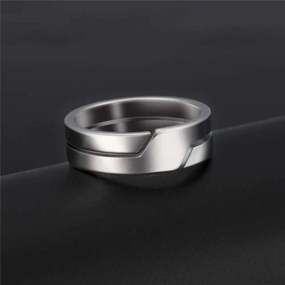 Black Stainless Steel Ring for Men and Women, 6mm-10 / Black