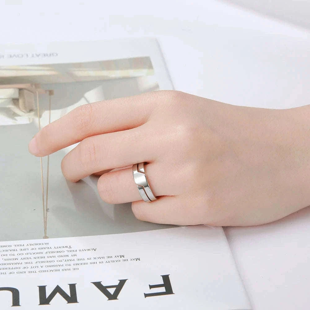 Black Stainless Steel Ring for Men and Women, 6mm-10 / Black