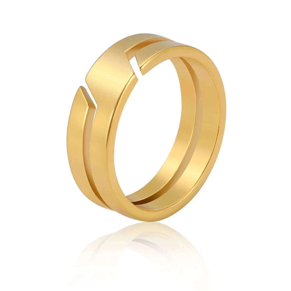 Black Stainless Steel Ring for Men and Women, 6mm-10 / Black