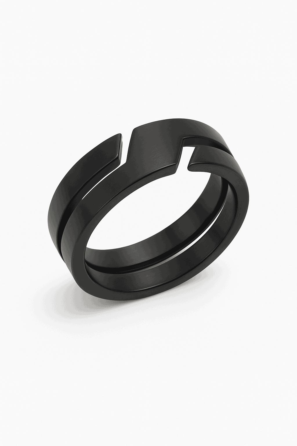 Black Stainless Steel Ring for Men and Women, 6mm-10 / Black
