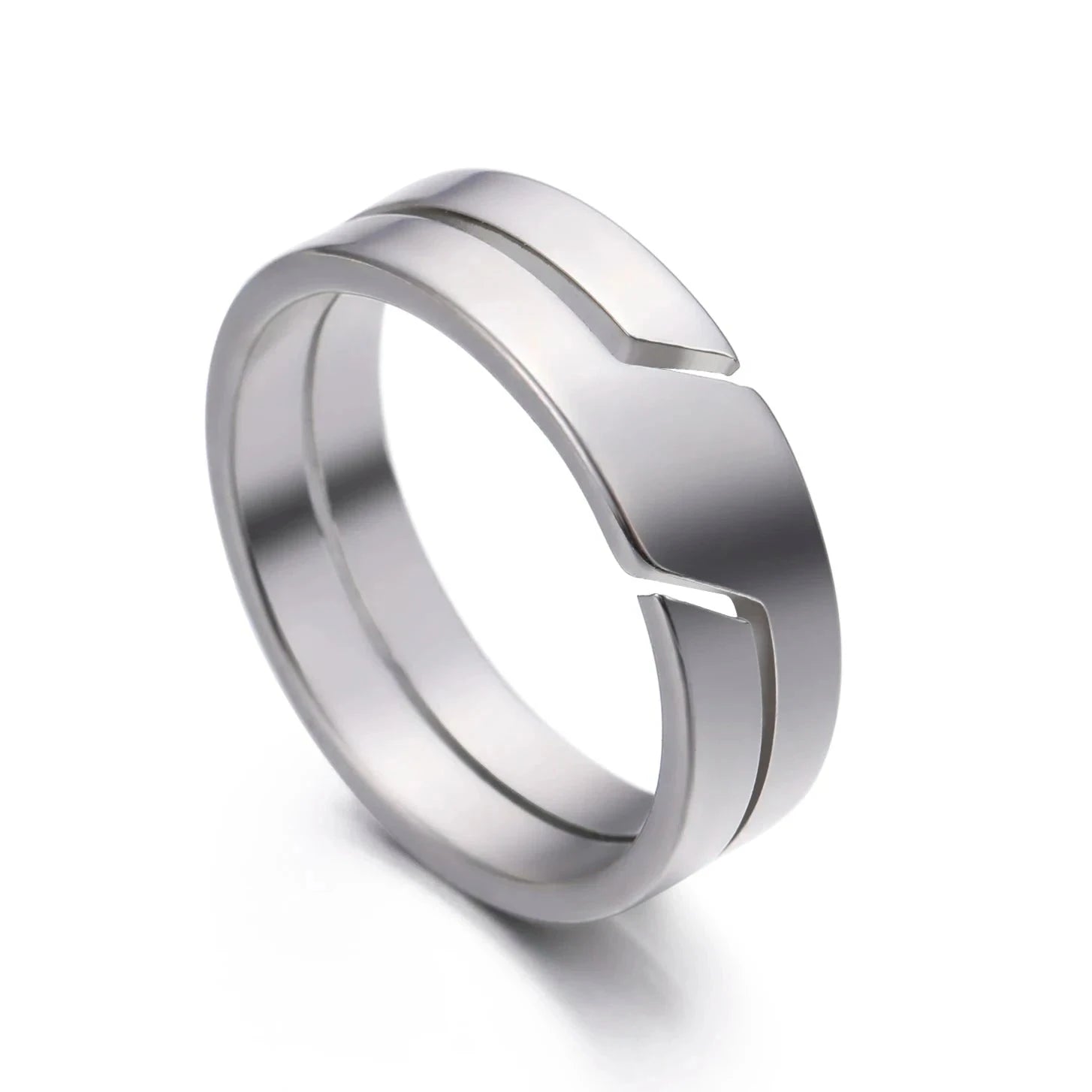 Black Stainless Steel Ring for Men and Women, 6mm-10 / Black
