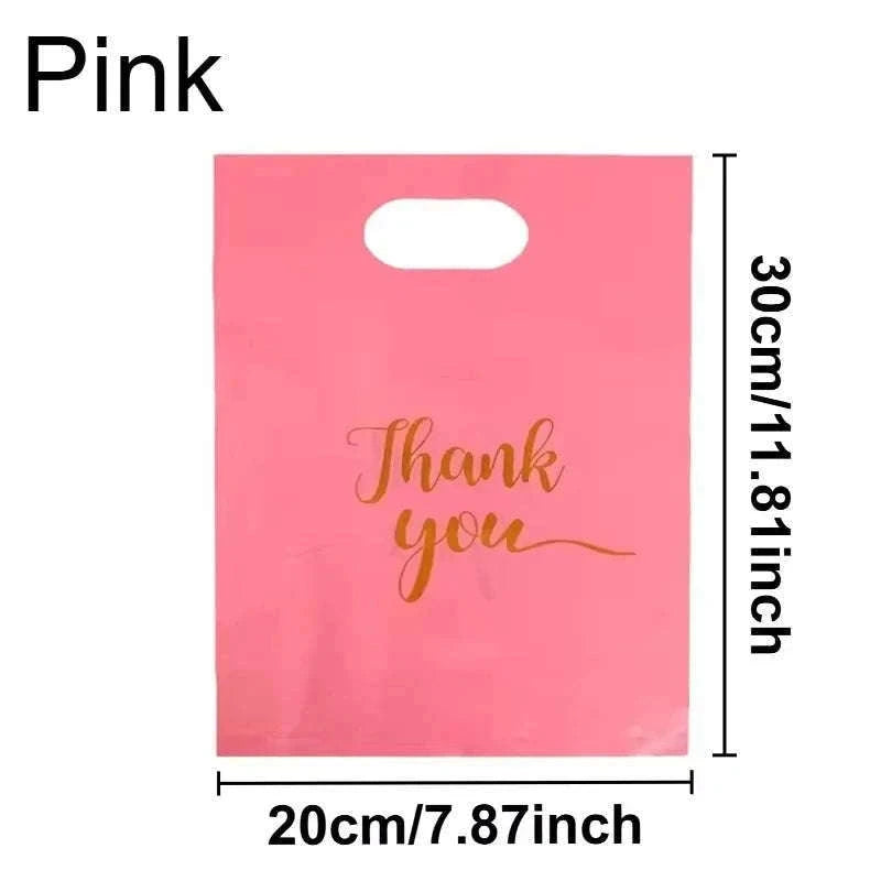 Black Thanksgiving Gift Bags, 100-Pack Party Favor Bags-Pink-20x30cm / 100pcs