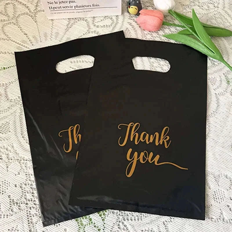 Black Thanksgiving Gift Bags, 100-Pack Party Favor Bags-Pink-20x30cm / 100pcs