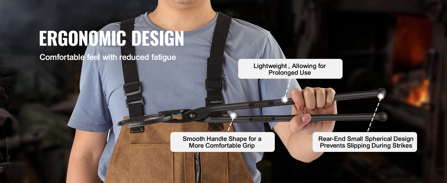Ensemble de pinces de forgeron VEVOR – pinces de forge en acier au carbone de 18 pouces
