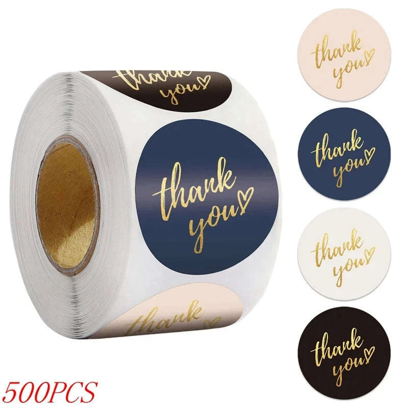 Blue Thank You Stickers for Packaging and Gifts-H0052-300pcs