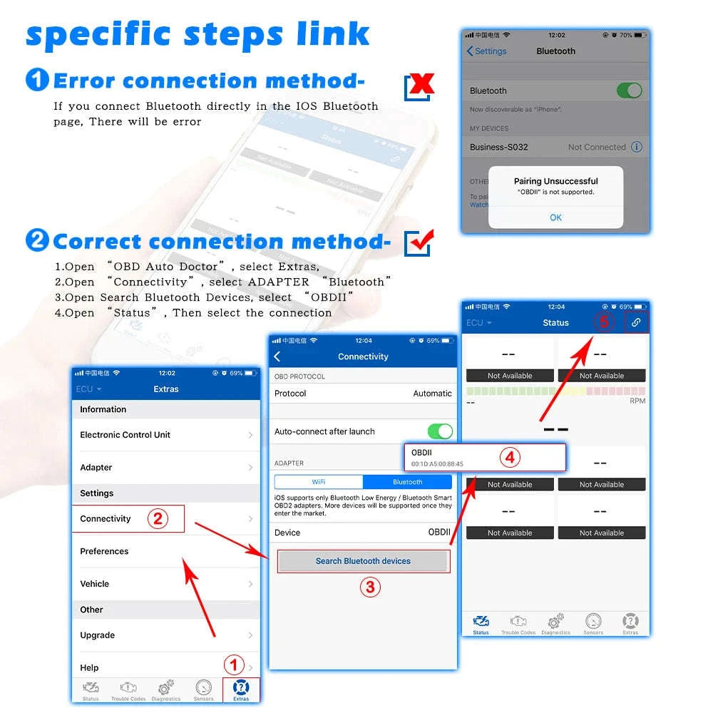 Bluetooth 4.0 OBD2 Diagnostic Scanner-Carton