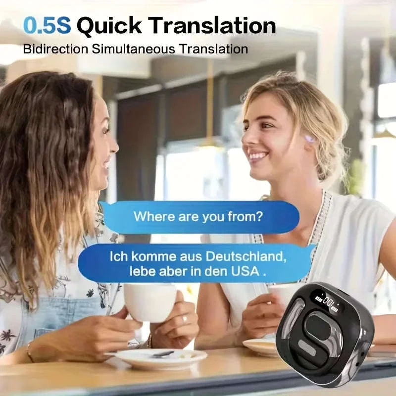 Bluetooth 5.3 Translation Earbuds with Long Battery & IPX4 Waterproof-PURPLE / United States