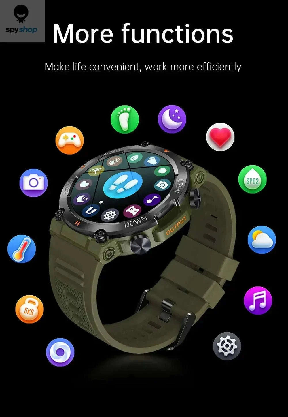 Bluetooth Call Smart Watch with 1.39-Inch HD Display-Steel Black