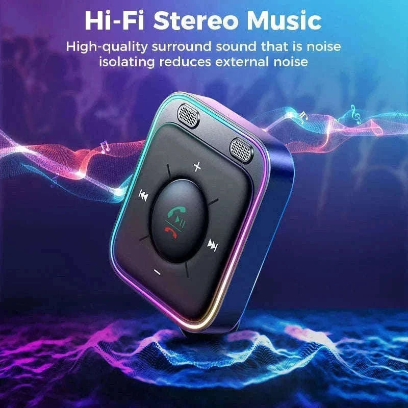 Bluetooth Car Adapter with Dual Mic for Clear Calls and Audio-Black / CHINA