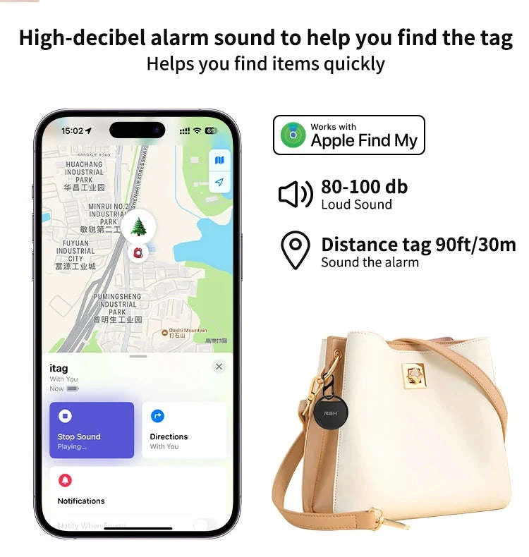 Bluetooth GPS Tracker Card for Apple Find My – Anti-Loss Locator-4PCS-Black / GERMANY