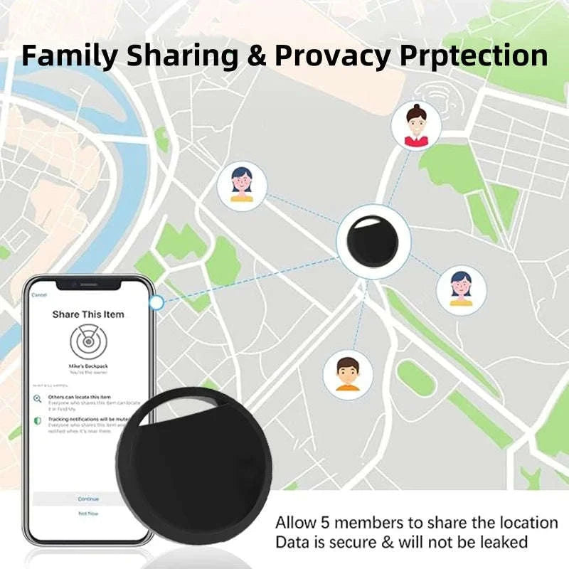 Bluetooth GPS Tracker Card for Apple Find My – Anti-Loss Locator-4PCS-Black / GERMANY