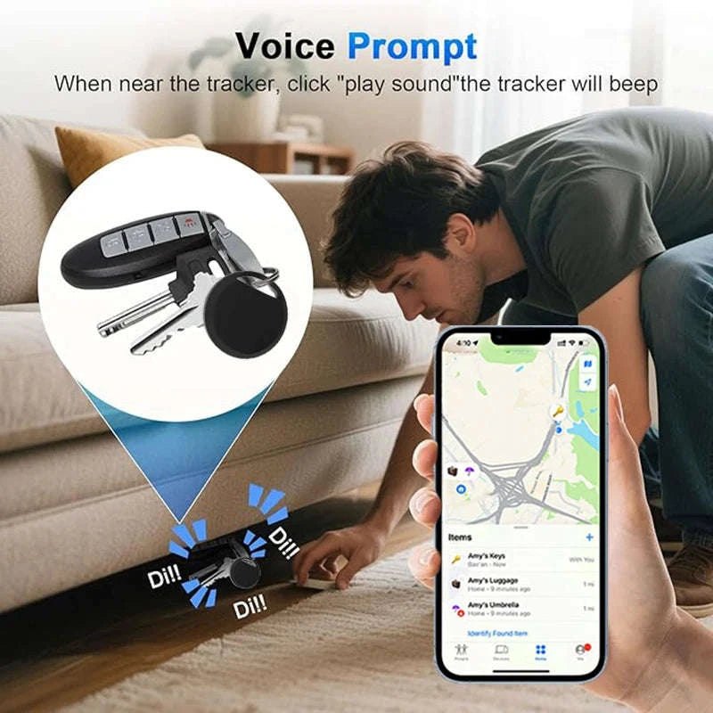 Bluetooth GPS Tracker Card for Apple Find My – Anti-Loss Locator-4PCS-Black / GERMANY
