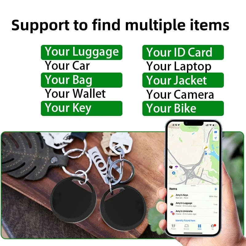 Bluetooth GPS Tracker Card for Apple Find My – Anti-Loss Locator-4PCS-Black / GERMANY