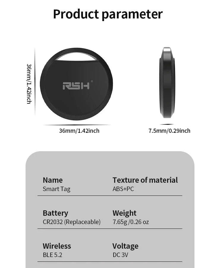 Bluetooth GPS Tracker Card for Apple Find My – Anti-Loss Locator-4PCS-Black / GERMANY