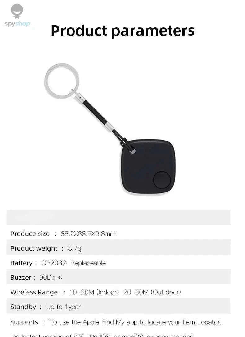 Bluetooth Mini Tracker for Keys, Wallets, Pets with Apple Find My-white