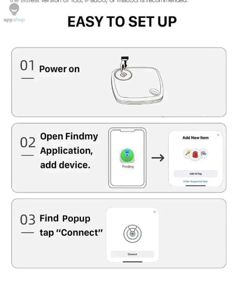 Bluetooth Mini Tracker for Keys, Wallets, Pets with Apple Find My-white