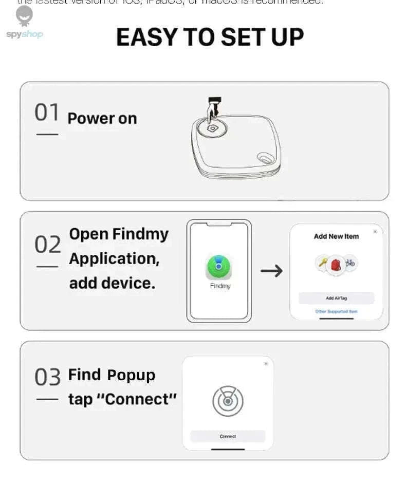 Bluetooth Mini Tracker for Keys, Wallets, Pets with Apple Find My-white