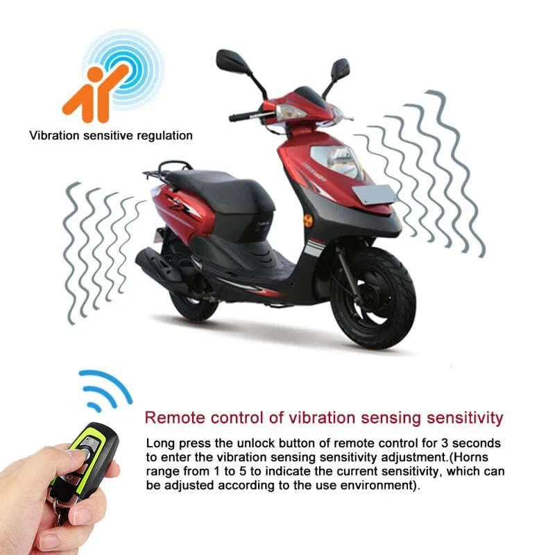 Bluetooth Motorcycle Anti-Theft Alarm with PKE Sensing and App Control-026LY ZZ