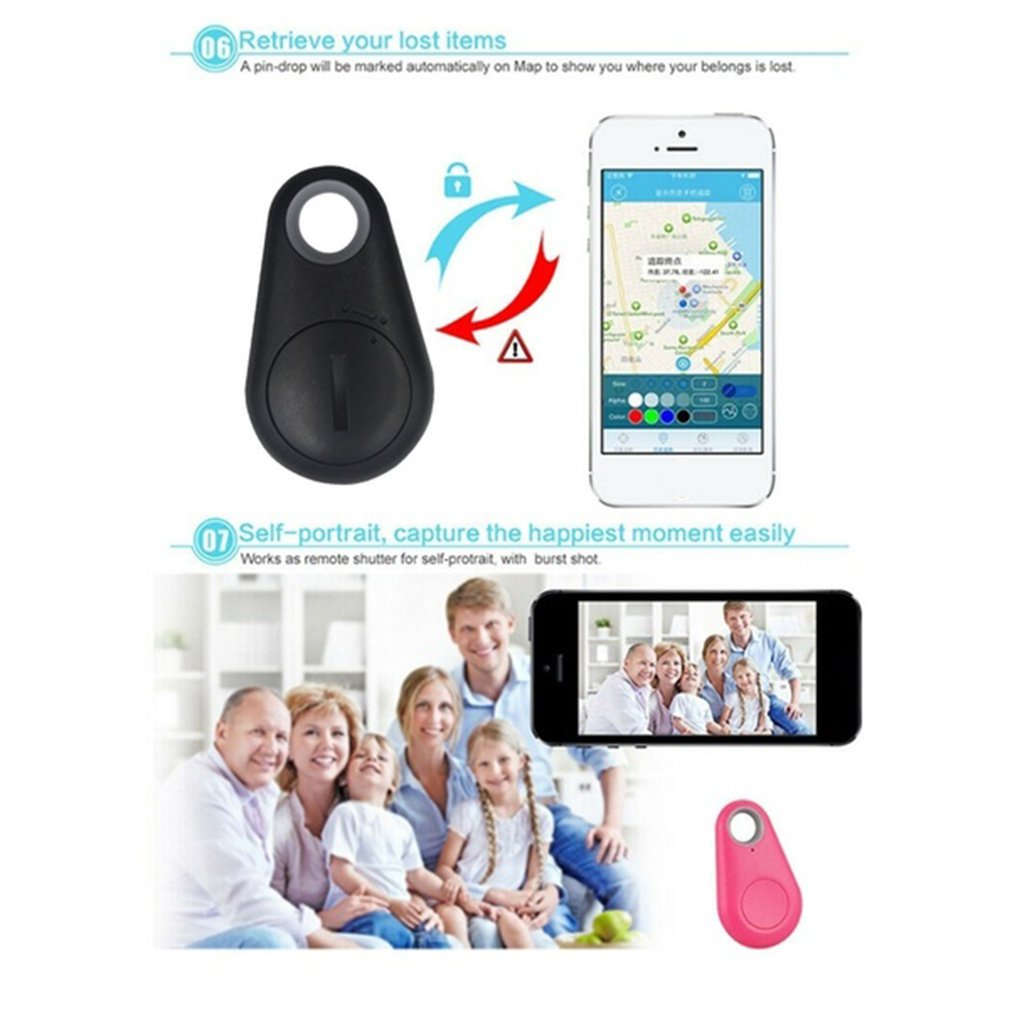 Bluetooth Pet Finder & Item Tracker with 25m Range-pink with battery