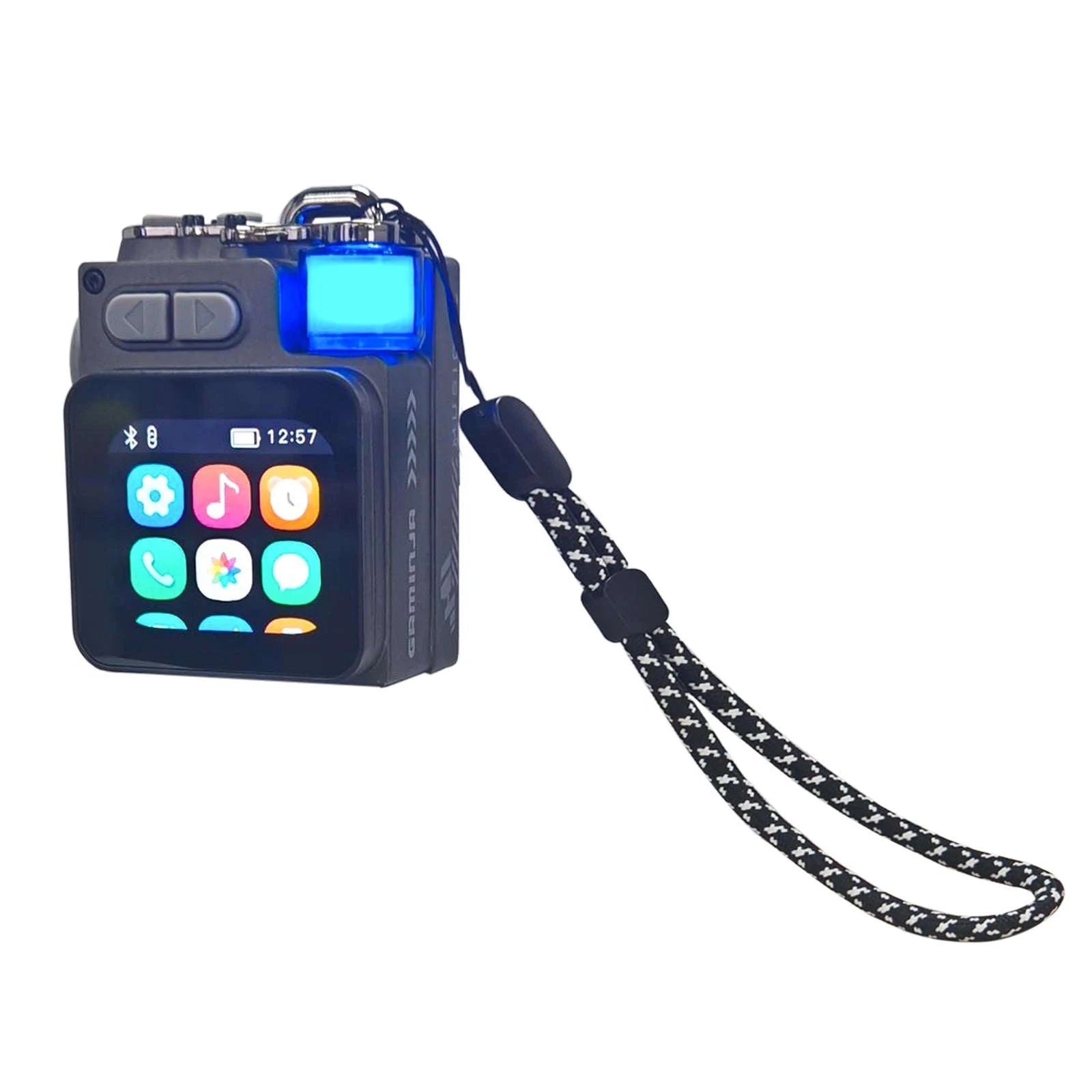 Bluetooth RGB Metal Speaker with LED Display, Clock & Subwoofer-Black / China Mainland