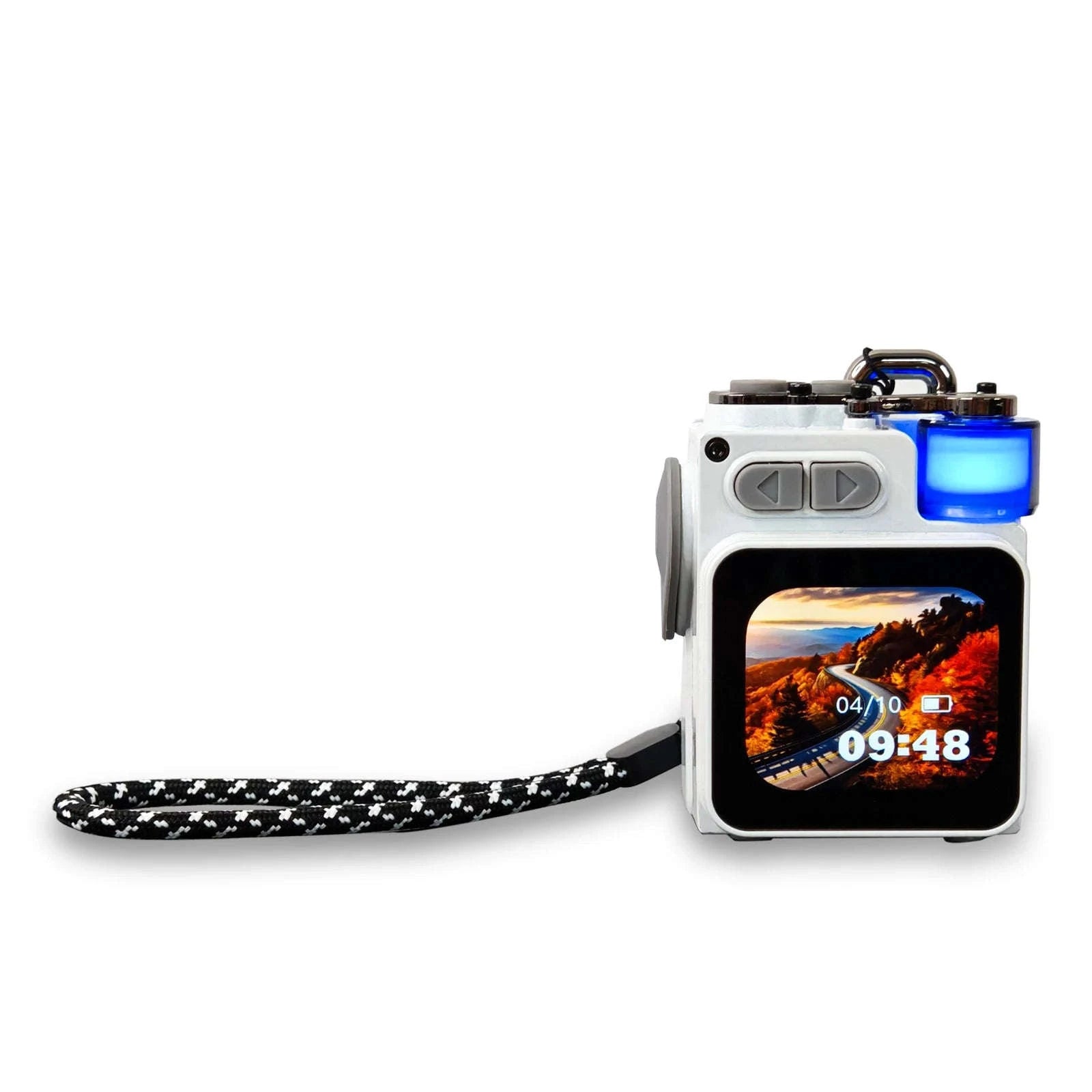 Bluetooth RGB Metal Speaker with LED Display, Clock & Subwoofer-Black / China Mainland