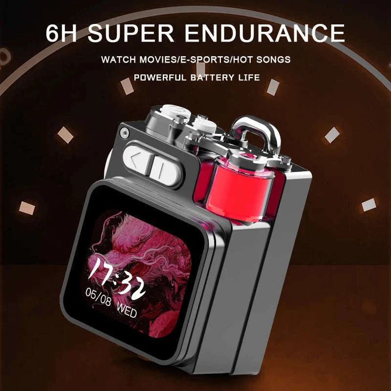 Bluetooth RGB Metal Speaker with LED Display, Clock & Subwoofer-Black / China Mainland