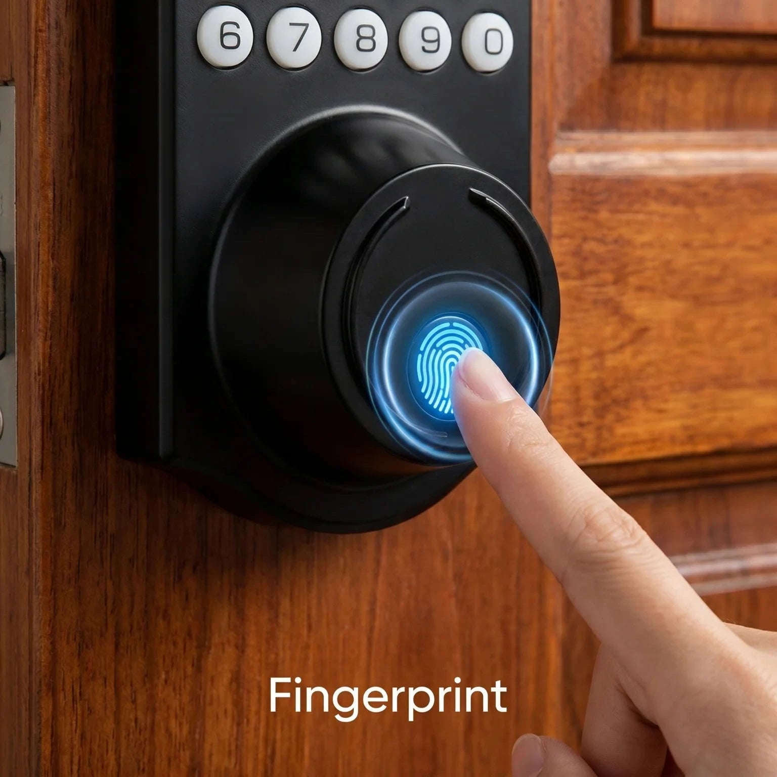 Bluetooth Smart Deadbolt Lock with Fingerprint Passcode App Remote Temporary Code Auto Lock Keyless Entry Front Door Lock for House Airbnb-United States