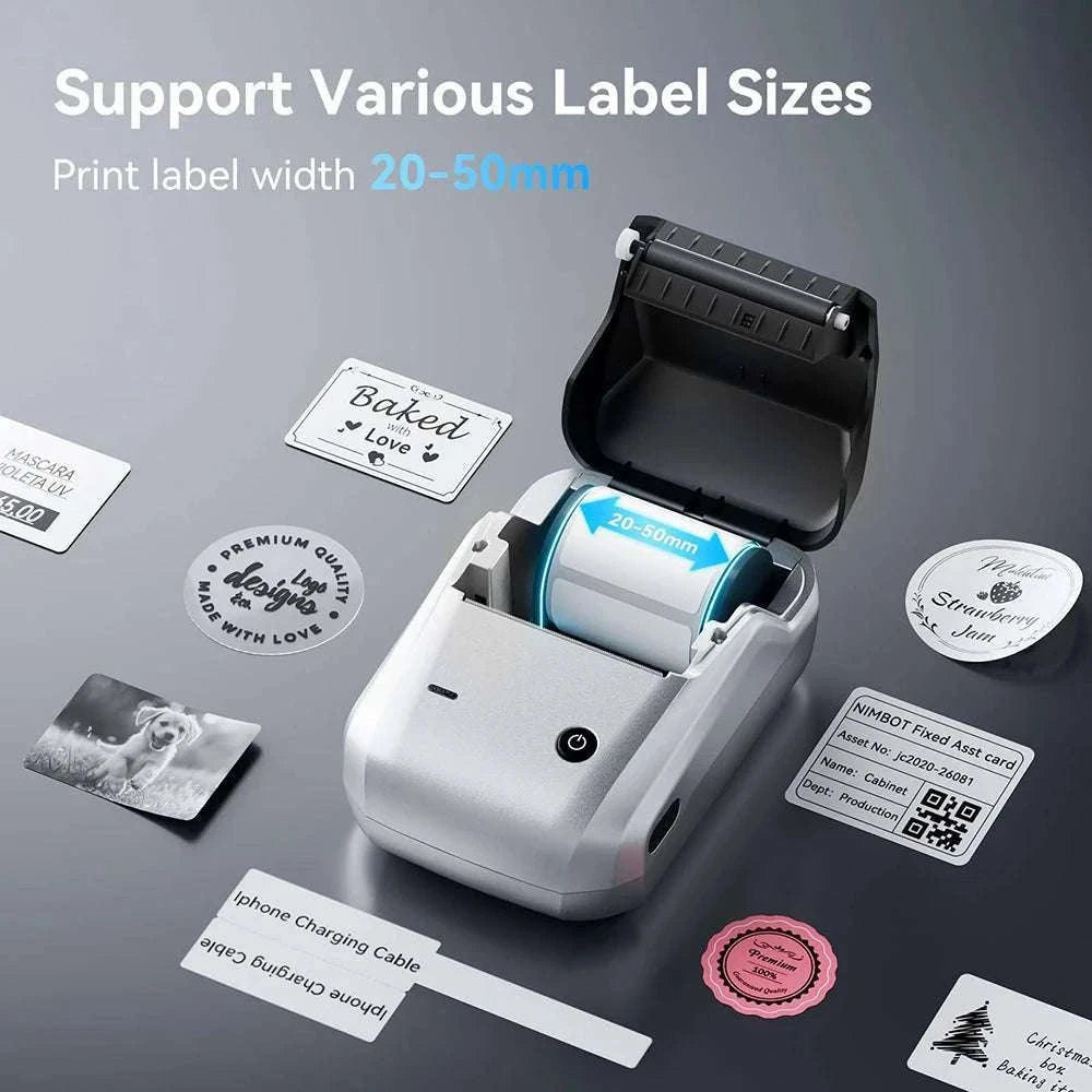Bluetooth Thermal Label Printer B1 Wireless Barcode & Sticker Maker-D BL-34mm-3Roll / China Mainland
