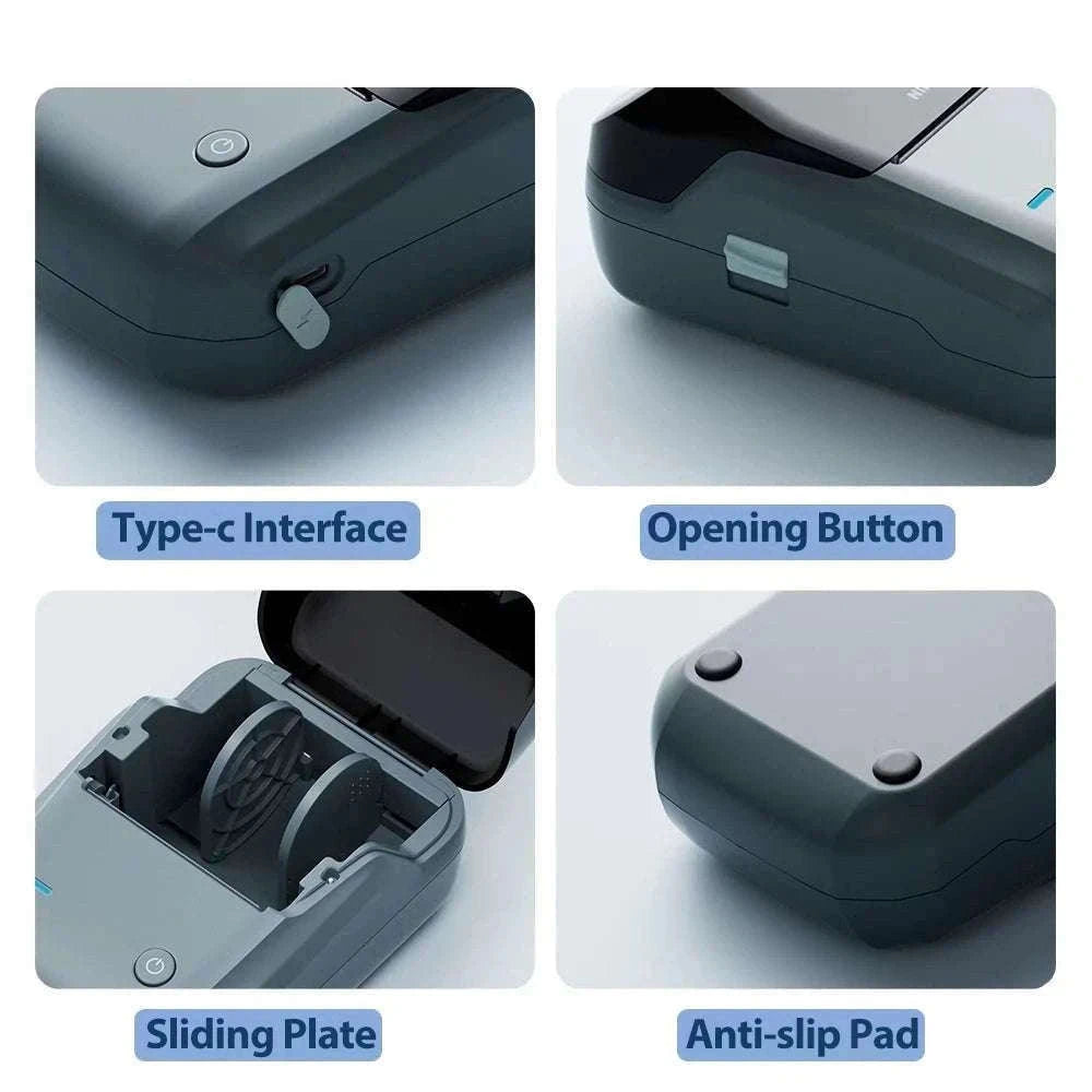 Bluetooth Thermal Label Printer B1 Wireless Barcode & Sticker Maker-D BL-34mm-3Roll / China Mainland