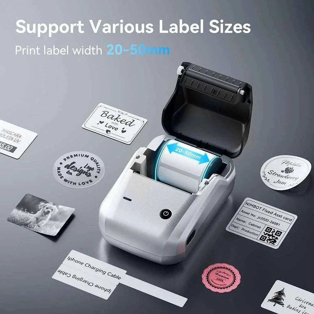 Bluetooth Thermal Label Printer B1 Wireless Barcode & Sticker Maker-D BL-34mm-3Roll / China Mainland