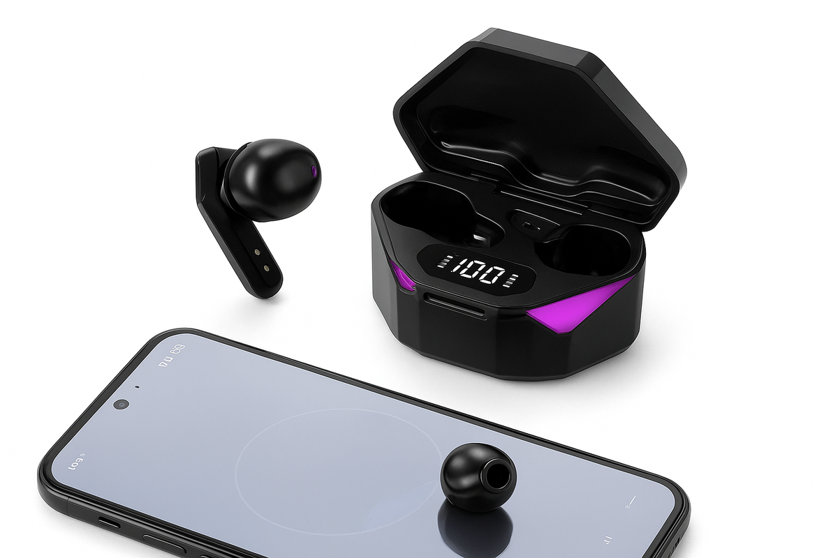 Bluetooth TWS Gaming Earphones with Low Latency and Mic