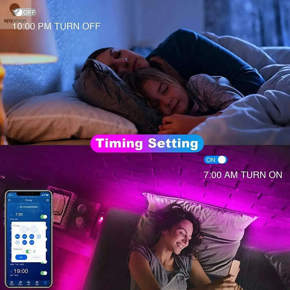 Bluetooth USB LED Strip Lights – RGB Mood Lighting for TVs and Desktops-Bluetooth IR / 5m