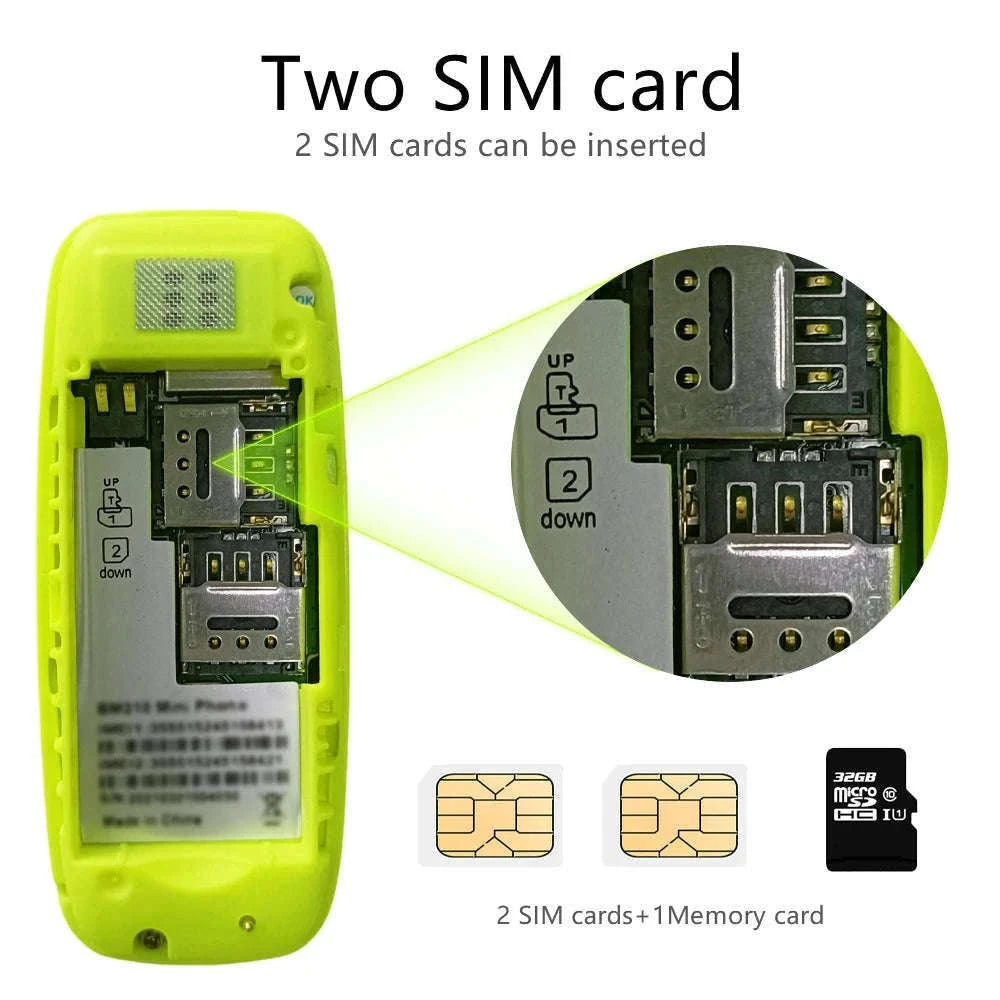 BM310 Mini 2G Unlocked Phone with Dual SIM and Bluetooth-WHITE