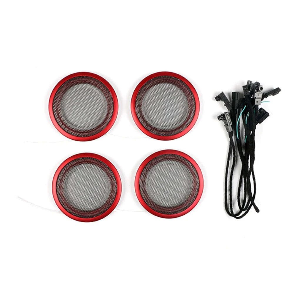 BMW 3 Series 4 Series Door Speaker Cover 8-Color LED Light Kit-Blue / Germany