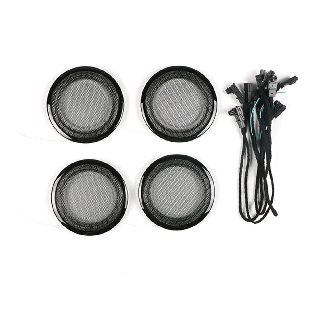 BMW 3 Series 4 Series Door Speaker Cover 8-Color LED Light Kit-Blue / Germany