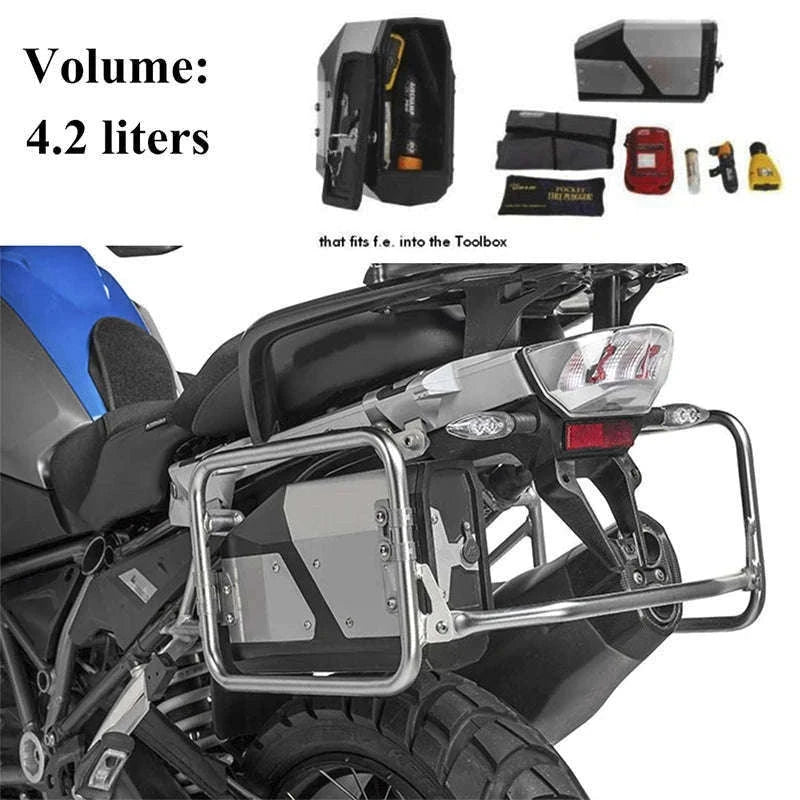 BMW GS 4.2L Motorcycle Toolbox – Lockable Storage Box-black