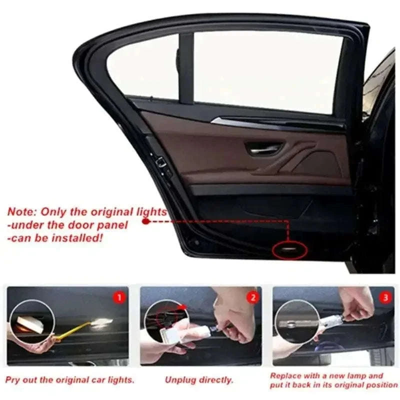 BMW LED Welcome Door Projector Lights for 1 3 5 6 7 X Series-Racing Performance / 2pcs