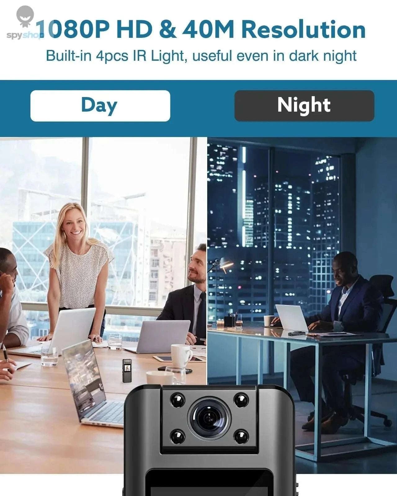 BOBLOV A22 Mini Body Camera – 1080P Recording, Rotating Lens, Night Vision-