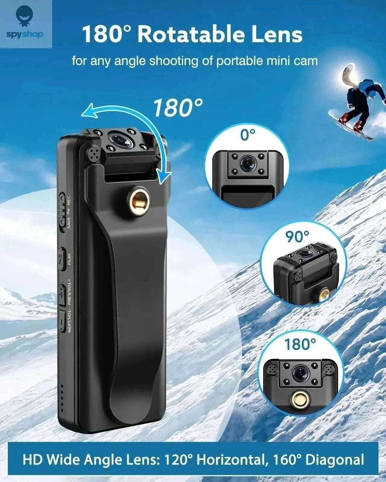 BOBLOV A22 Mini Body Camera with 1080P Recording-Camera Only