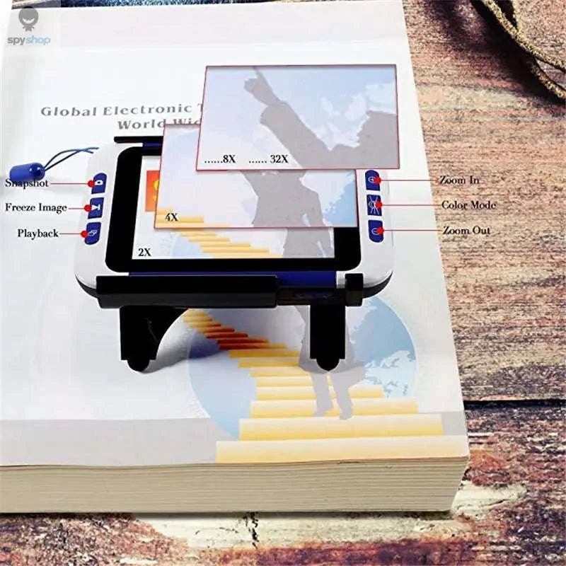 BOBLOV Digital Magnifier – 3.5 Inch Portable 2–32× Electronic Reader-Default Title