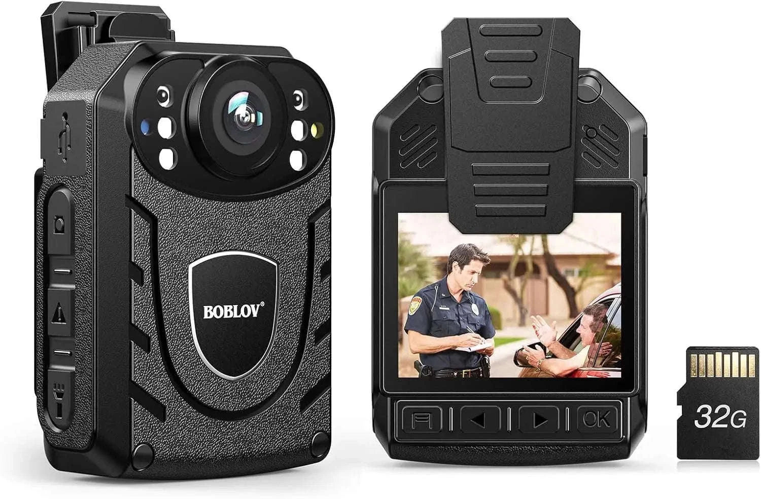 BOBLOV KJ21 Body Camera 1296P HD with Night Vision & 10H Recording-BOBLOV KJ21