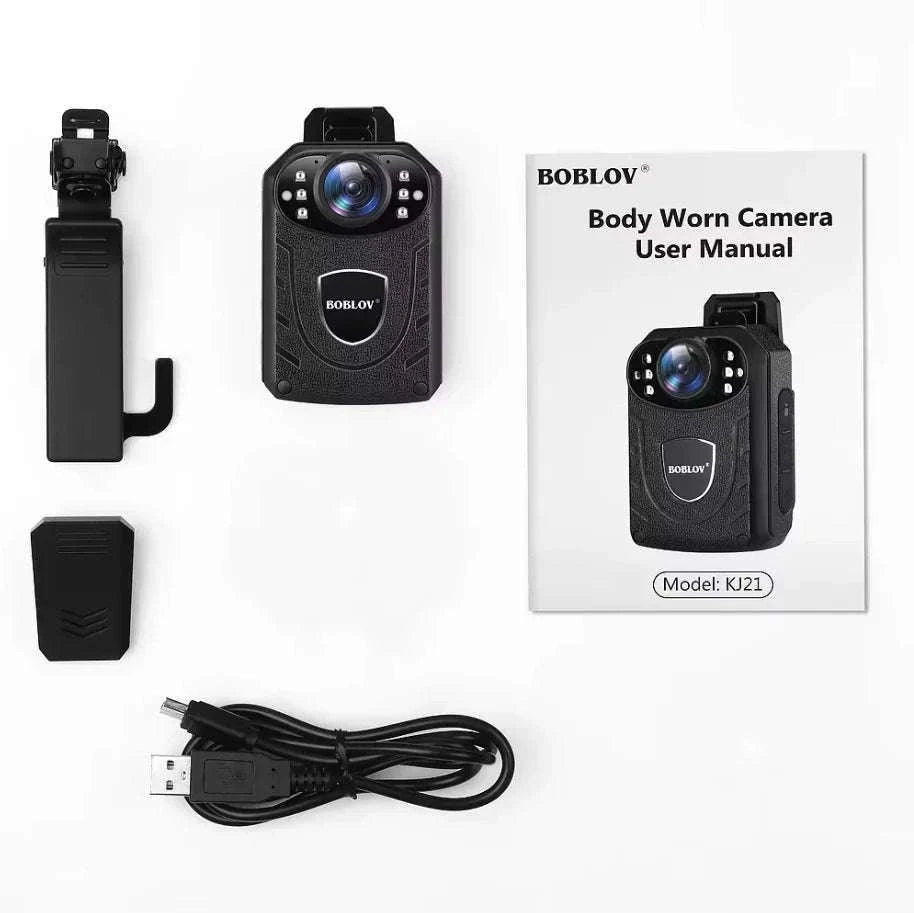 BOBLOV KJ21 Body Camera 1296P HD with Night Vision & 10H Recording-BOBLOV KJ21